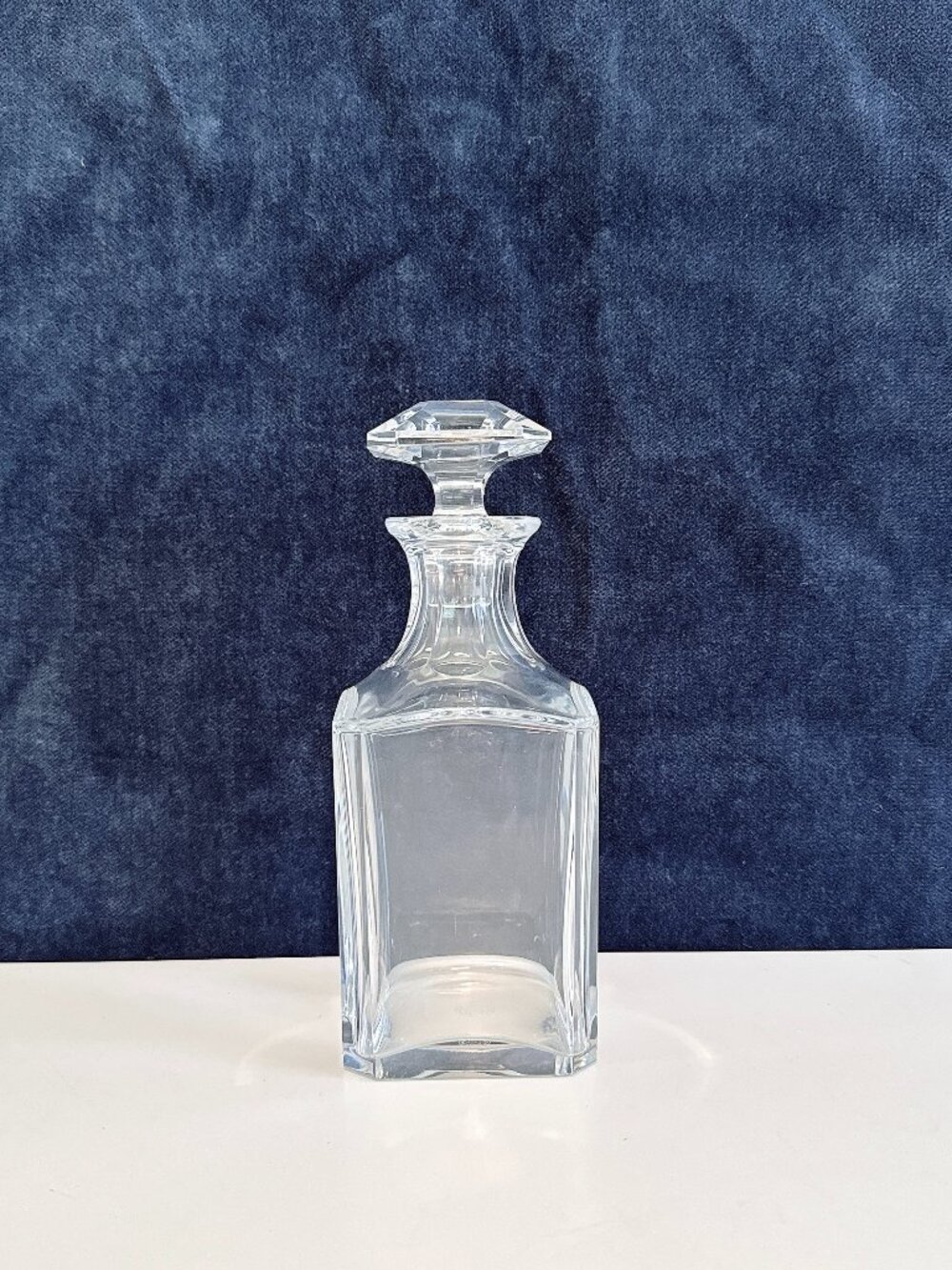 BACCARAT CRYSTAL SQUARE WHISKEY DECANTER  W STOPPER - PERFECTION PATTERN